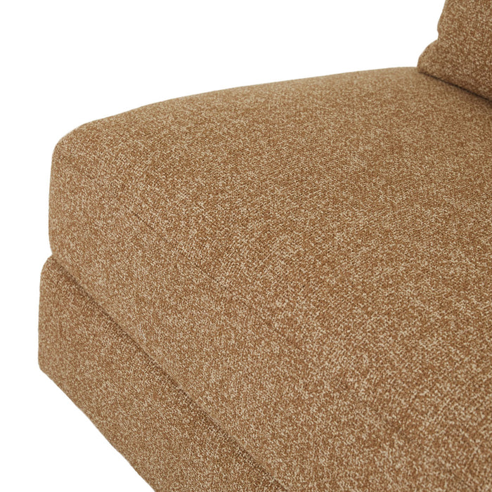 Madrid Curve Right Chaise Sofa - Toffee Weave