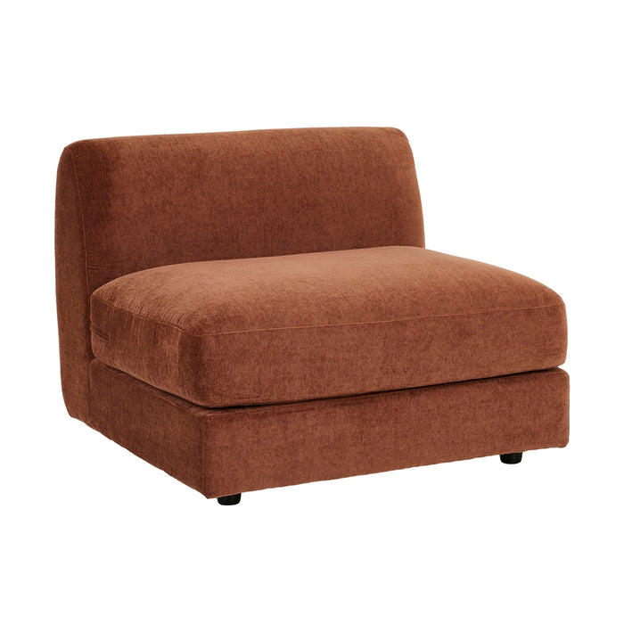 Madrid Curve 1 Seater Centre Sofa - Chestnut