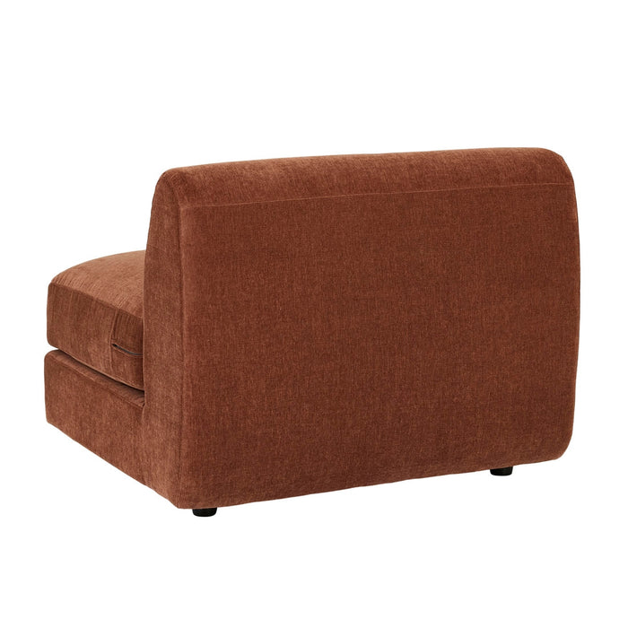 Madrid Curve 1 Seater Centre Sofa - Chestnut