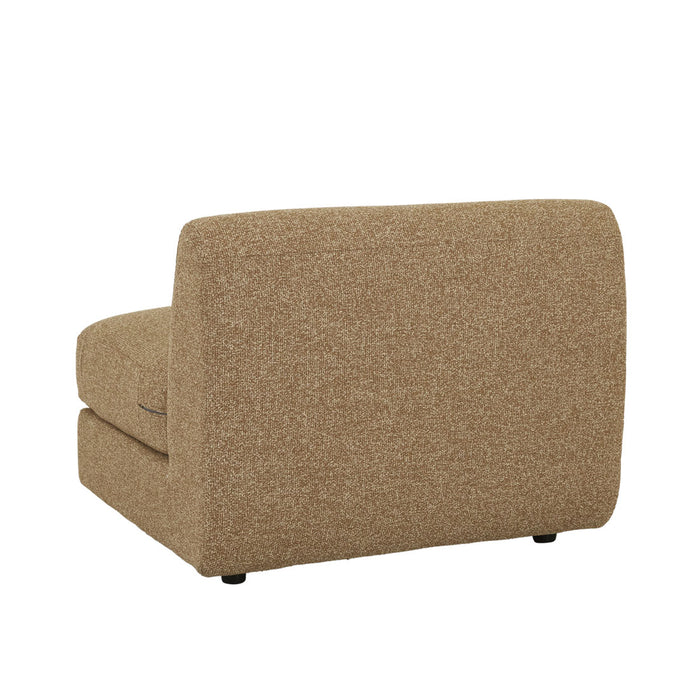 Madrid Curve 1 Seater Centre Sofa - Toffee Weave