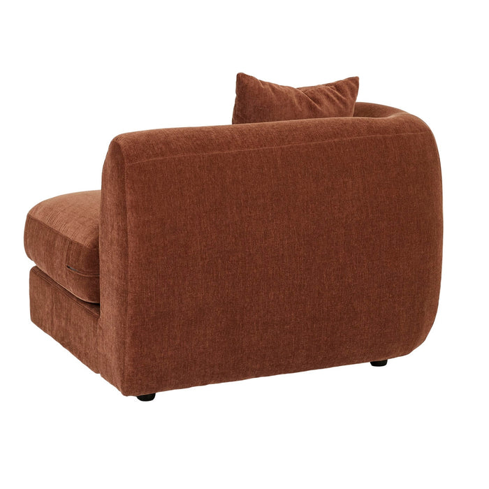 Madrid Curve Left Arm Sofa - Chestnut