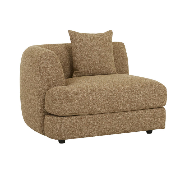Madrid Curve Left Arm Sofa - Toffee Weave