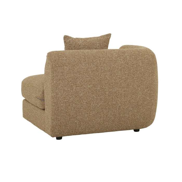 Madrid Curve Left Arm Sofa - Toffee Weave