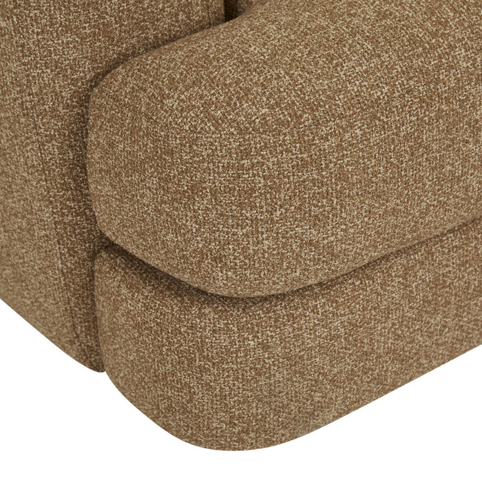 Madrid Curve Left Arm Sofa - Toffee Weave