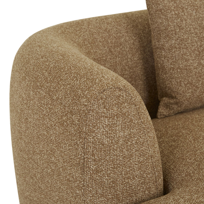 Madrid Curve Left Arm Sofa - Toffee Weave