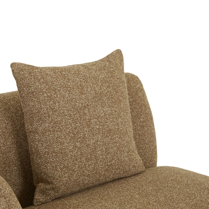 Madrid Curve Left Arm Sofa - Toffee Weave