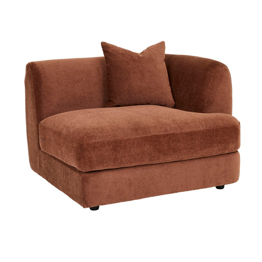 Madrid Curve Right Arm Sofa - Chestnut