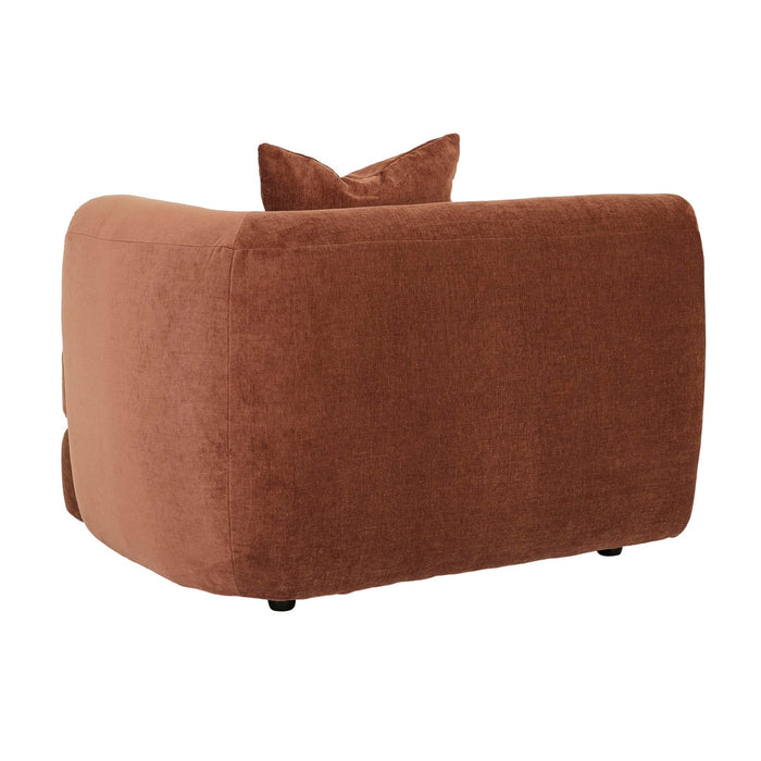 Madrid Curve Right Arm Sofa - Chestnut