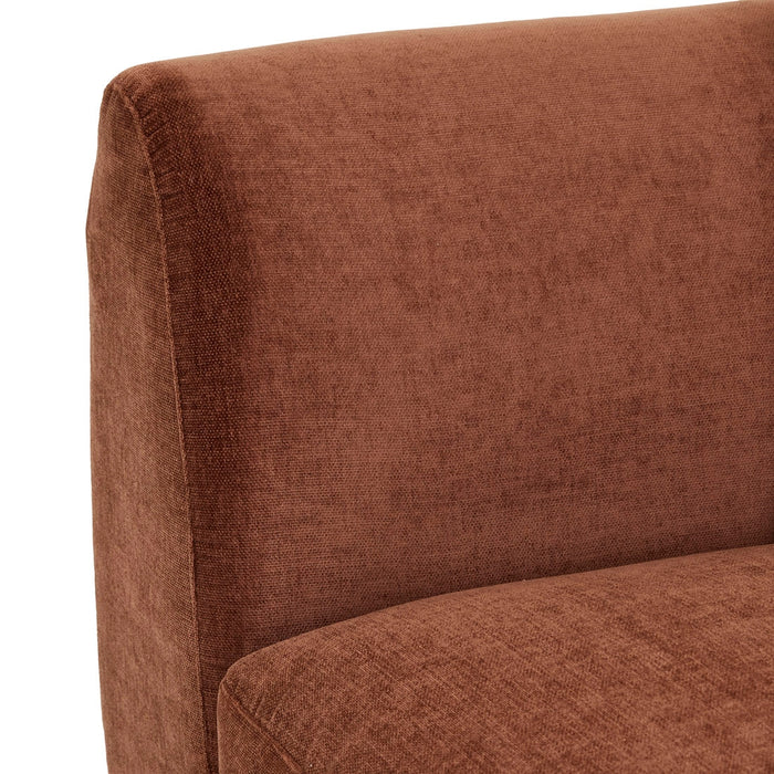 Madrid Curve Right Arm Sofa - Chestnut