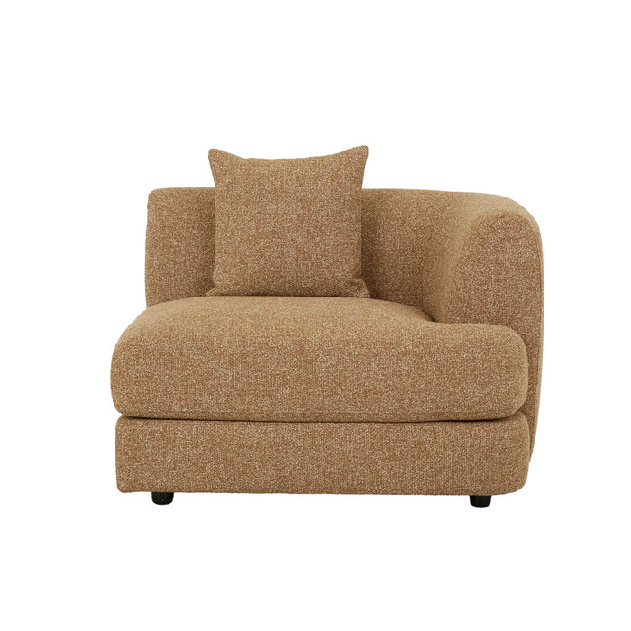 Madrid Curve Right Arm Sofa - Toffee Weave