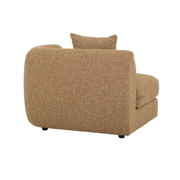 Madrid Curve Right Arm Sofa - Toffee Weave