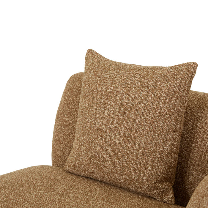 Madrid Curve Right Arm Sofa - Toffee Weave