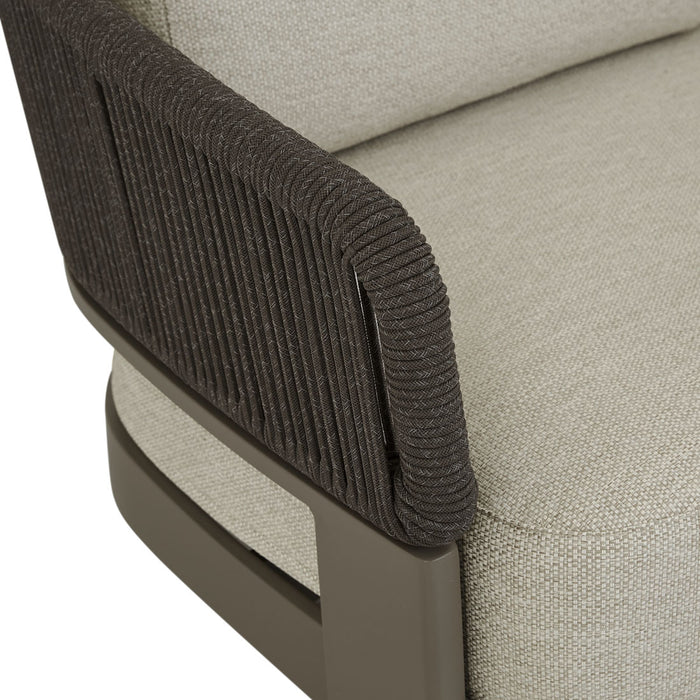 Valencia Rope 2 Seater Left Arm Sofa - Fawn