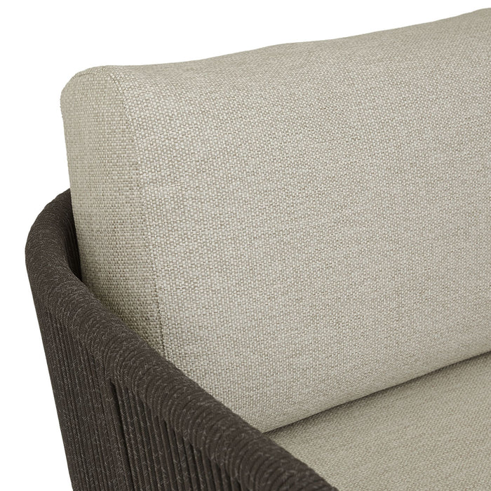 Valencia Rope 2 Seater Left Arm Sofa - Fawn