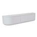 Oberon Crescent Entertainment Units - White Grain Ash