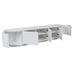 Oberon Crescent Entertainment Units - White Grain Ash