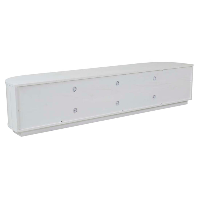 Oberon Crescent Entertainment Units - White Grain Ash