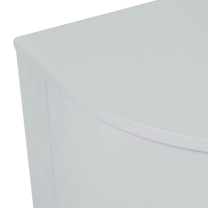 Oberon Crescent Entertainment Units - White Grain Ash