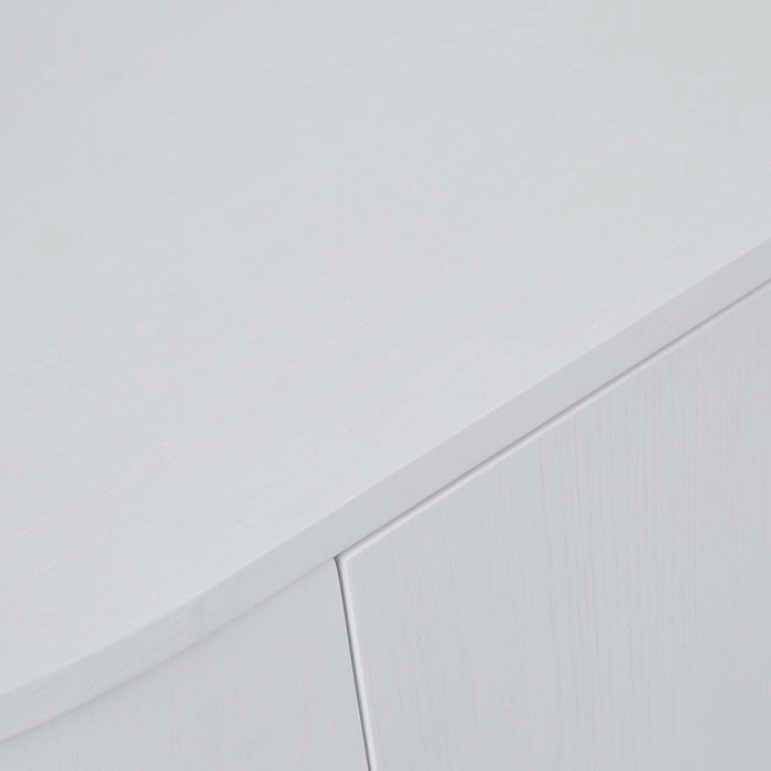 Oberon Crescent Entertainment Units - White Grain Ash
