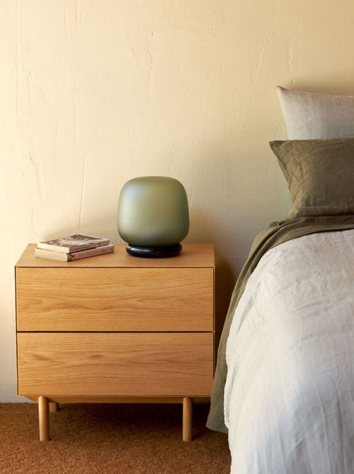 AB Table Lamp Frosted Smoke - Biku Furniture & Homewares