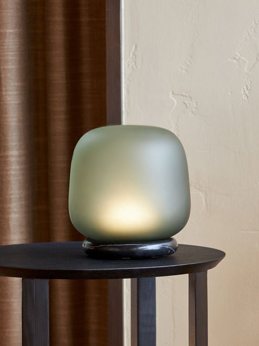 AB Table Lamp Frosted Smoke - Biku Furniture & Homewares