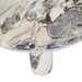 Amara Round Leg Oval Coffee Table - Natural Ocean Marble - Biku Furniture & Homewares