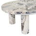 Amara Round Leg Oval Coffee Table - Natural Ocean Marble - Biku Furniture & Homewares
