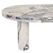 Amara Round Leg Oval Coffee Table - Natural Ocean Marble - Biku Furniture & Homewares
