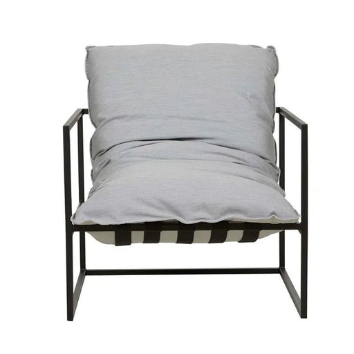 Aruba Frame Occasional Chair - Lead - Black - Biku Furniture & Homewares