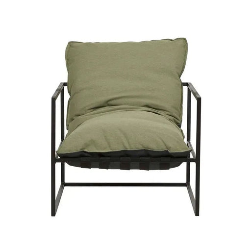 Aruba Frame Occasional Chair - Moss - Black - Biku Furniture & Homewares