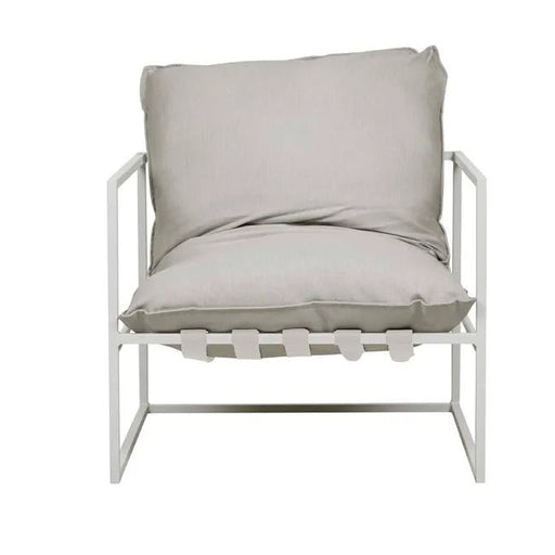 Aruba Frame Occasional Chair - Putty - White - Biku Furniture & Homewares