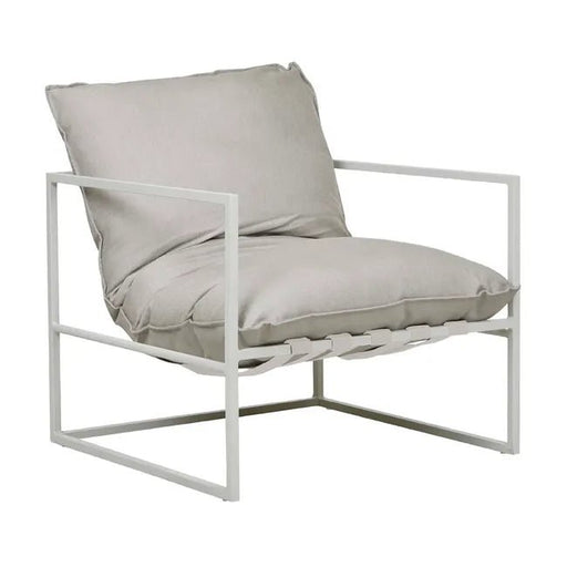 Aruba Frame Occasional Chair - Putty - White - Biku Furniture & Homewares