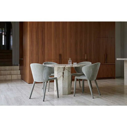 Atlas Decagon Dining Table - Brown Vein Marble - Biku Furniture & Homewares