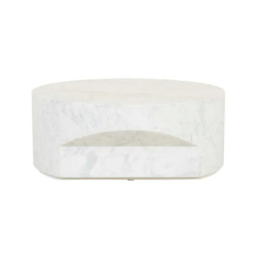 Atlas Pinnacle Coffee Table - Matt White Marble - Biku Furniture & Homewares