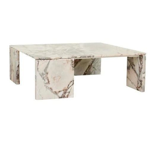 Atlas Slab Coffee Table - Natural Ocean Marble - Biku Furniture & Homewares