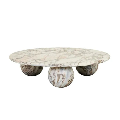 Atlas Sphere Coffee Table - Natural Ocean Marble - Biku Furniture & Homewares