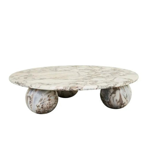 Atlas Sphere Coffee Table - Natural Ocean Marble - Biku Furniture & Homewares