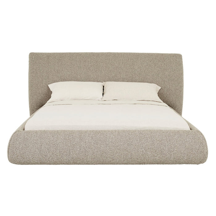 Madrid Curve Bed - Mercury Boucle