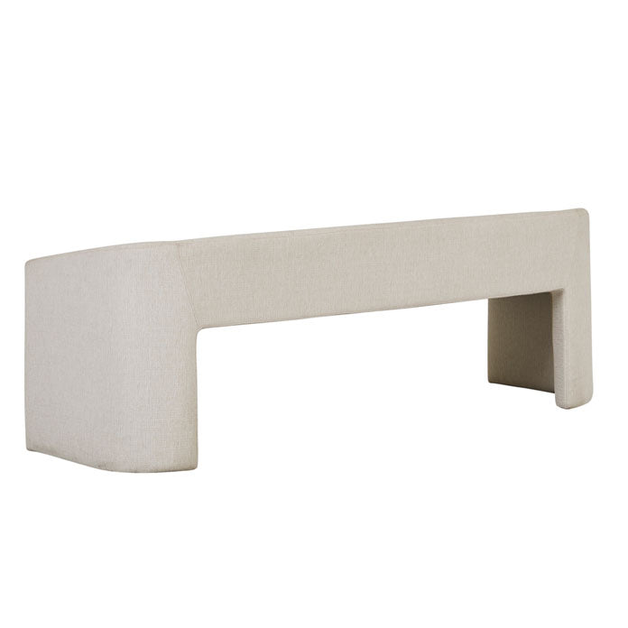 Addison Bench Seat - Natural White Tweed