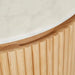 Benjamin Ripple Marble Round Bedside - Matt White Marble 56 x 47 x 59cm - Biku Furniture & Homewares