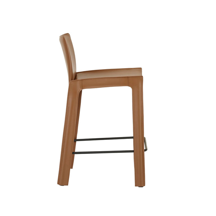 Carlo Barstool - Light Tan - Black Metal
