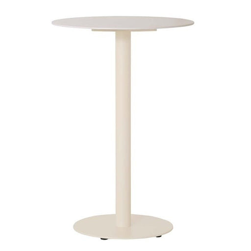 Portsea Cruise Round Bar Table - Alabaster - Ivory White