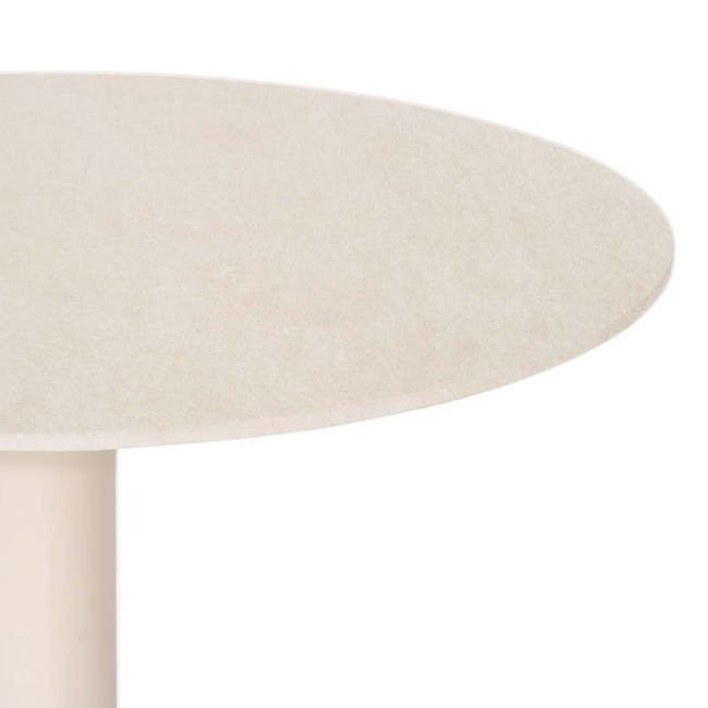 Portsea Cruise Round Bar Table - Alabaster - Ivory White