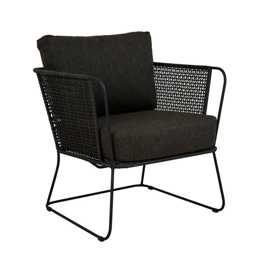 Cabana Sleigh Occasional Chair - Charcoal - Licorice - Biku Furniture & Homewares