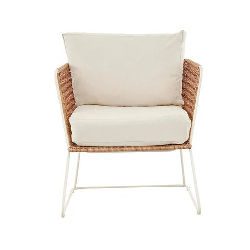 Cabana Sleigh Occasional Chair - Natural - Ivory - Biku Furniture & Homewares