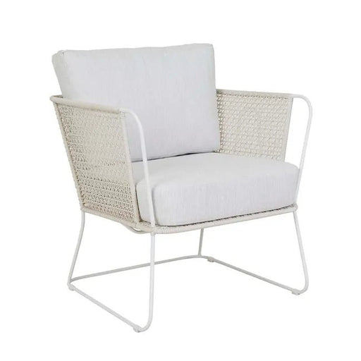 Cabana Sleigh Occasional Chair - Snow - Chalk - Biku Furniture & Homewares
