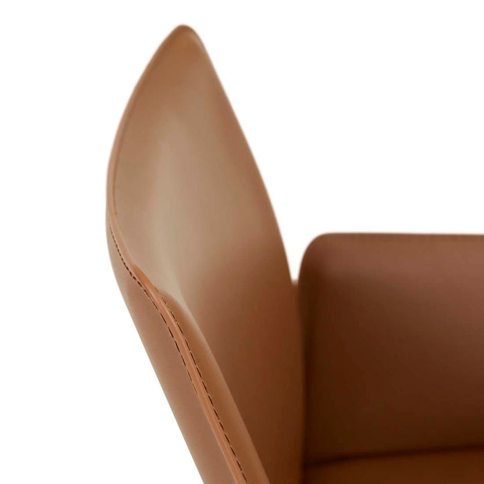 Lachlan Dining Armchair - Tan Recycled Leather