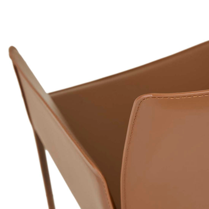 Lachlan Dining Armchair - Tan Recycled Leather