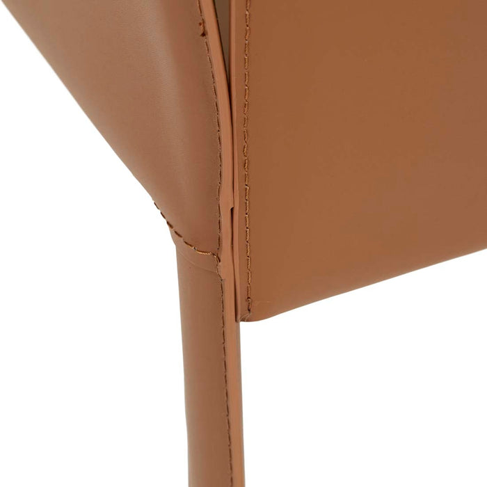 Lachlan Dining Armchair - Tan Recycled Leather