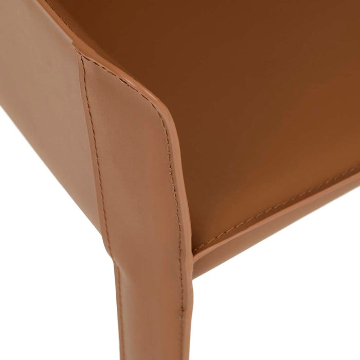 Lachlan Dining Armchair - Tan Recycled Leather